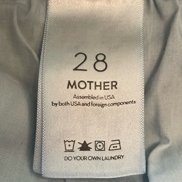 MOTHER The Hustler Ankle Fray Howling at the Disco Ball Dark Blue Denim Size 28 - Picture 11 of 14